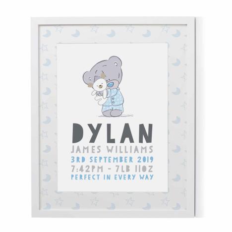 Personalised Tiny Tatty Teddy New Baby Framed Print £19.99